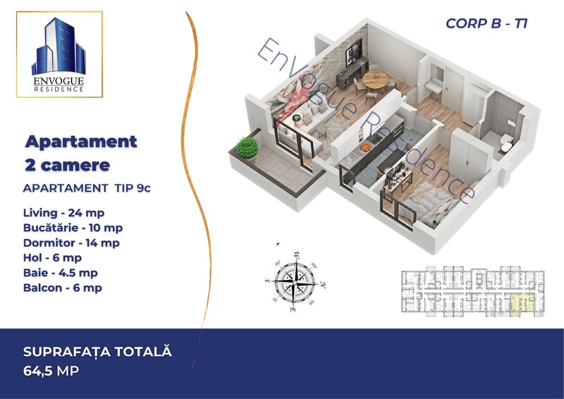 Militari oferta apartament 2 camere decomandat pret cu tva inclus